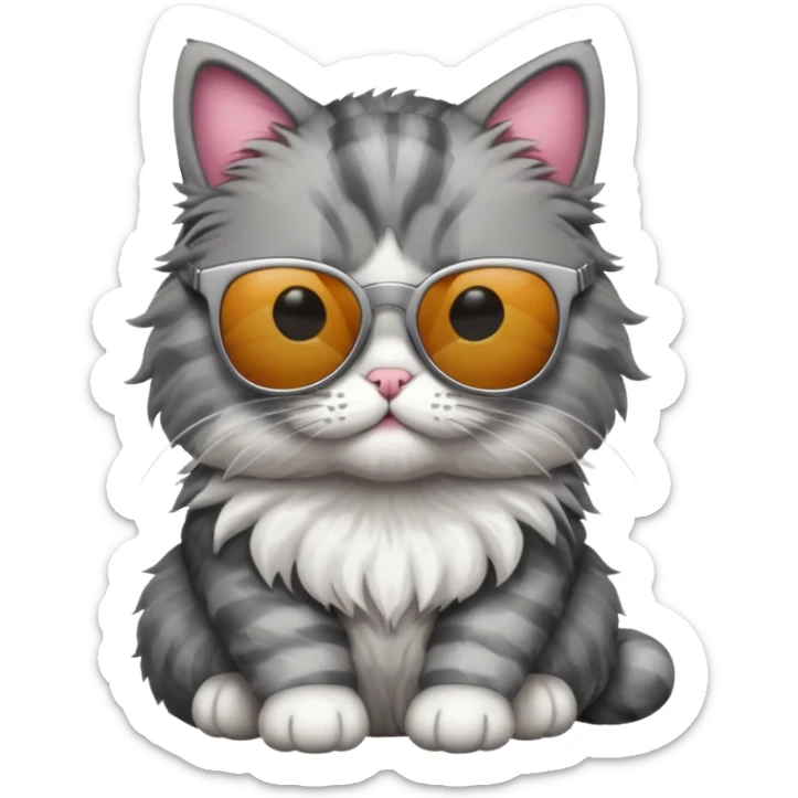 Cat with sunglasses sticker