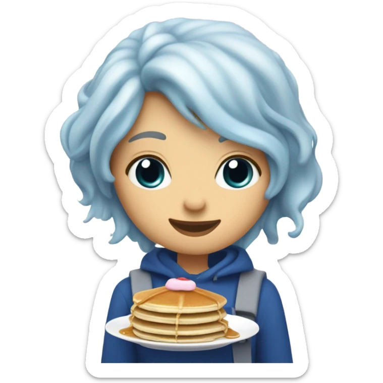 a blueberry pancake scottish cup of ice cream pickle girl filling full of love sticker