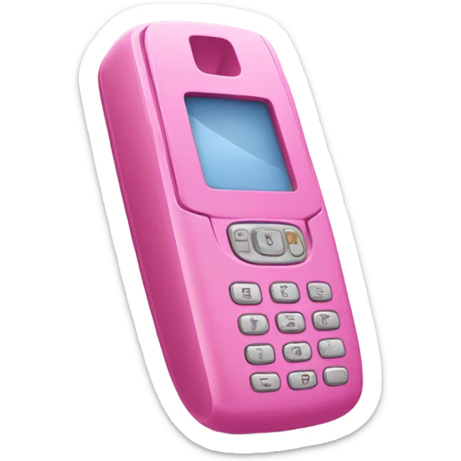 Pink flip phone sticker