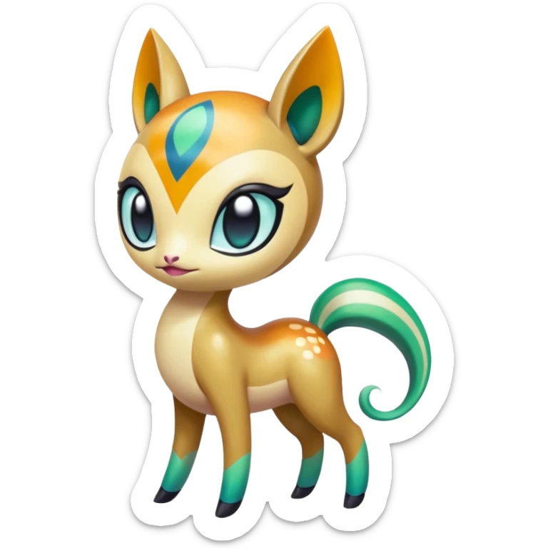 Colorful Exotic Meloetta-Keldeon-Kirby-Fakémon-creature-hybrid sticker