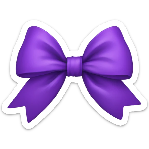 Purple bow sticker