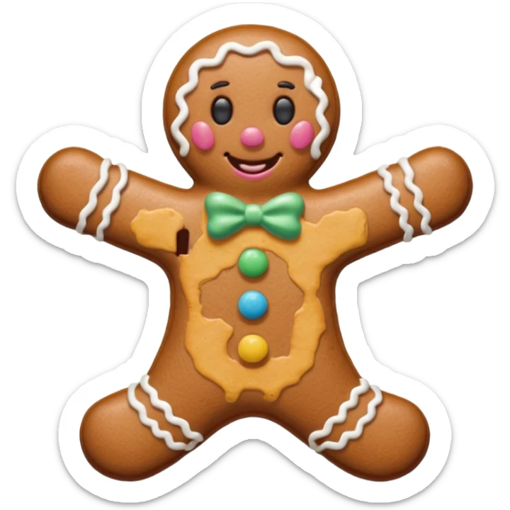 A gingerbread similar to the one on the cover of Melanie Martinez's song "Gingerbread Man". sticker
