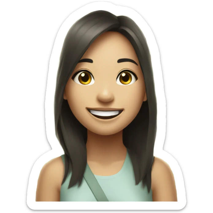 happy hk girl with lots of money and artistic sticker