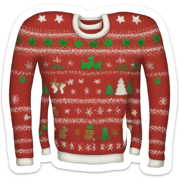 christmas sweater sticker