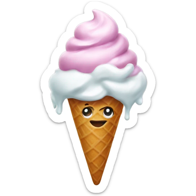 Beautiful ice cream sticker