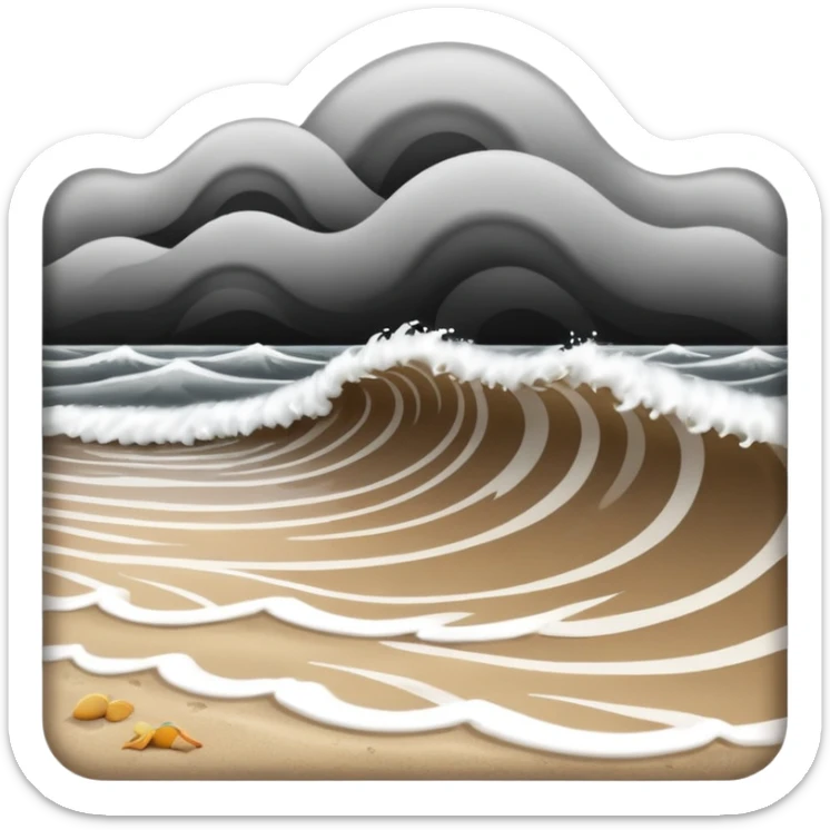 playa en blanco y negro sticker