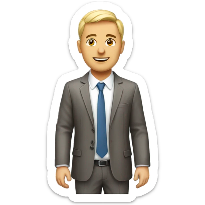 man leaves in big city, 25-45 years, works in office, it sticker