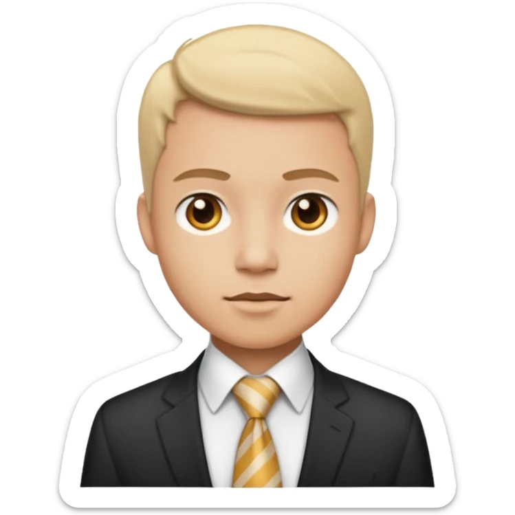 Wearing white shirt and tie   sticker