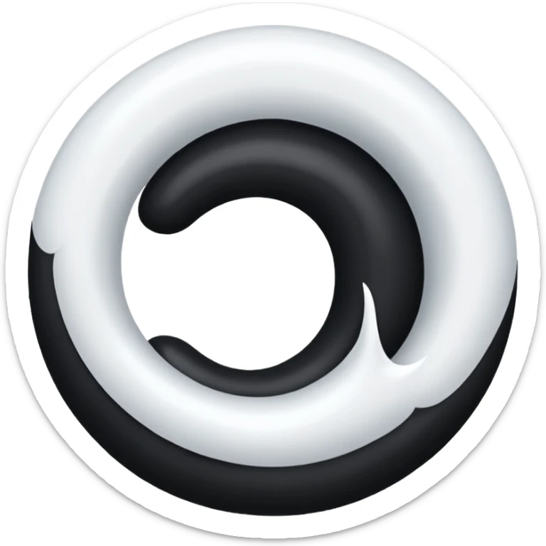 Quiero un logo de un círculo negro con una fina línea blanca vertical y una línea horizontal más gruesa que apunte hacia la izquierda. sticker