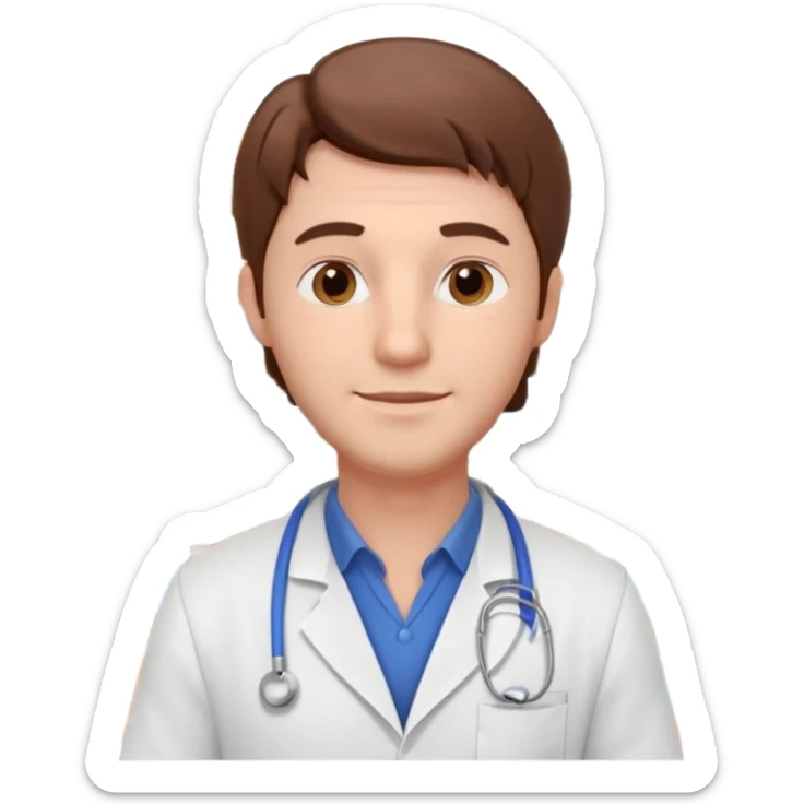 male pharmacist portrait, head and shoulders only, wearing a pharmacy apron, friendly expression, medicine shelves visible in background, retail pharmacy vibe, 3D cartoon, mobile game icon style, no text, no watermark
 sticker