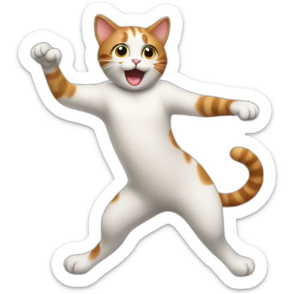 Dancing cat sticker