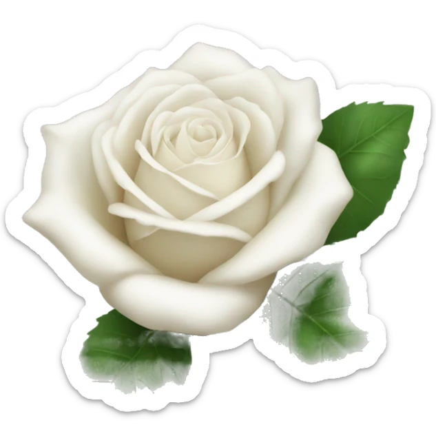 White rose sticker