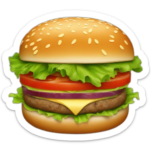 vegetarian burger sticker
