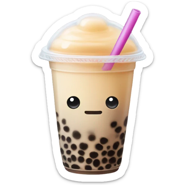 Bubble tea sticker