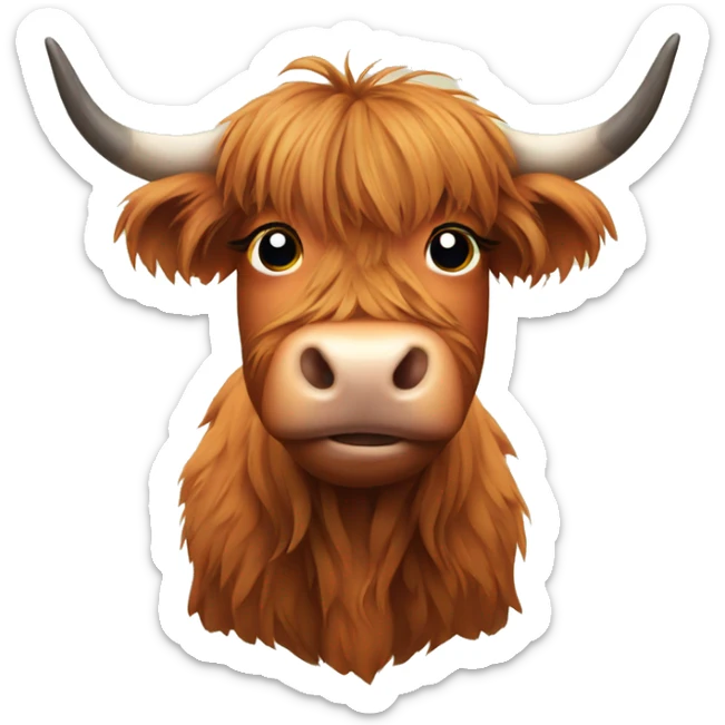 Highland cow sticker