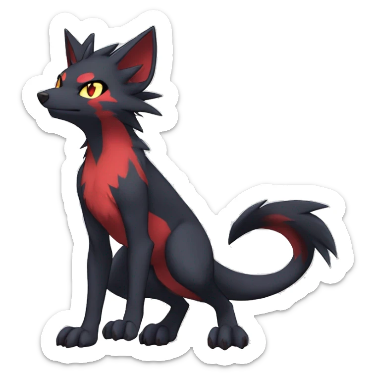 Litten-Zorua-Nargacuga-Sergal-Fakemon-hybrid full body sticker