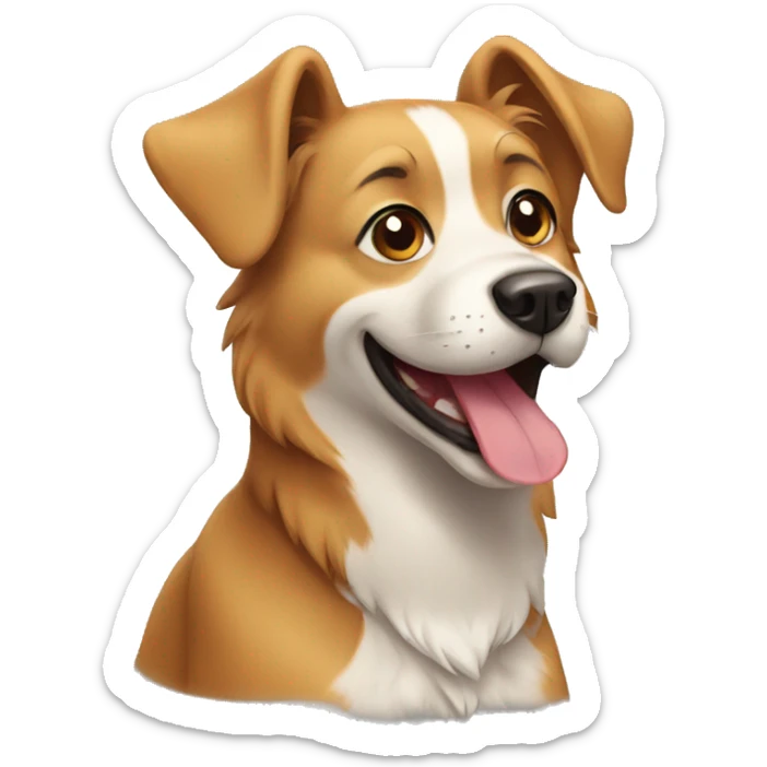 dog happy sticker