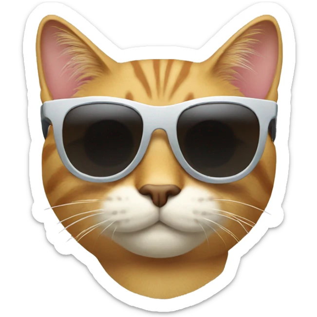 Cat with sunglasses sticker