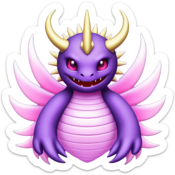 Pokemon legendary purple and pink Giratina sticker
