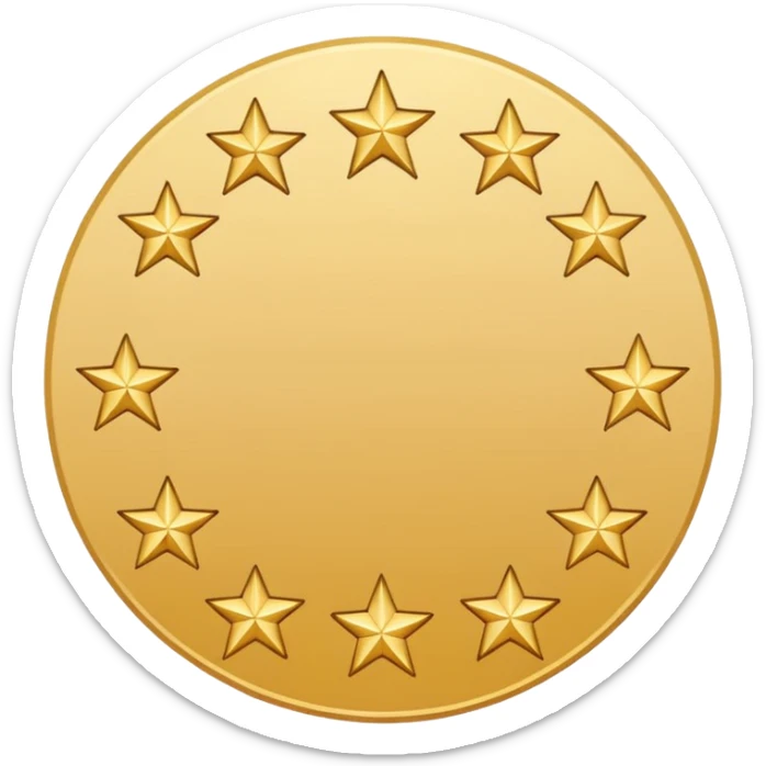 Can u make a emoji with 15 stars in a circle no face no nothin just lines and nothing in the middle and the stars have nothing it in too sticker