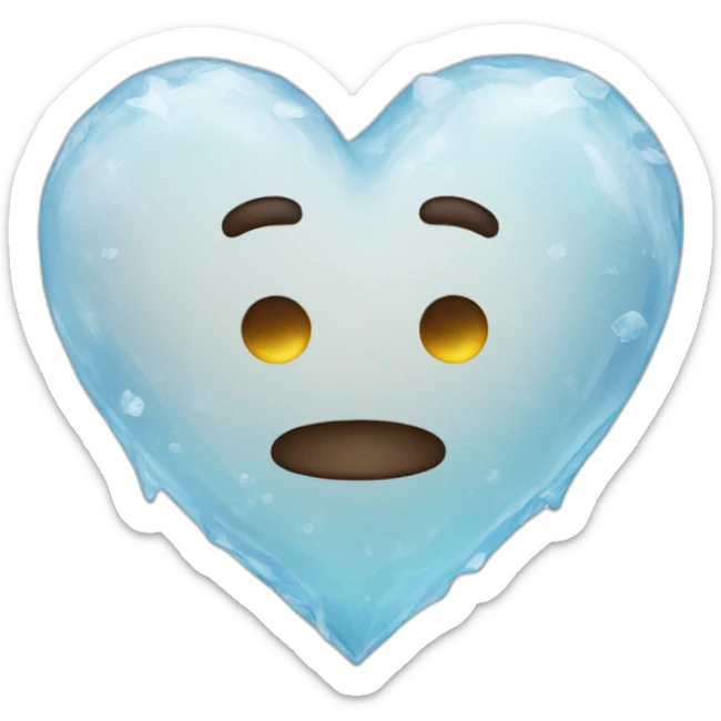Heart ice sticker
