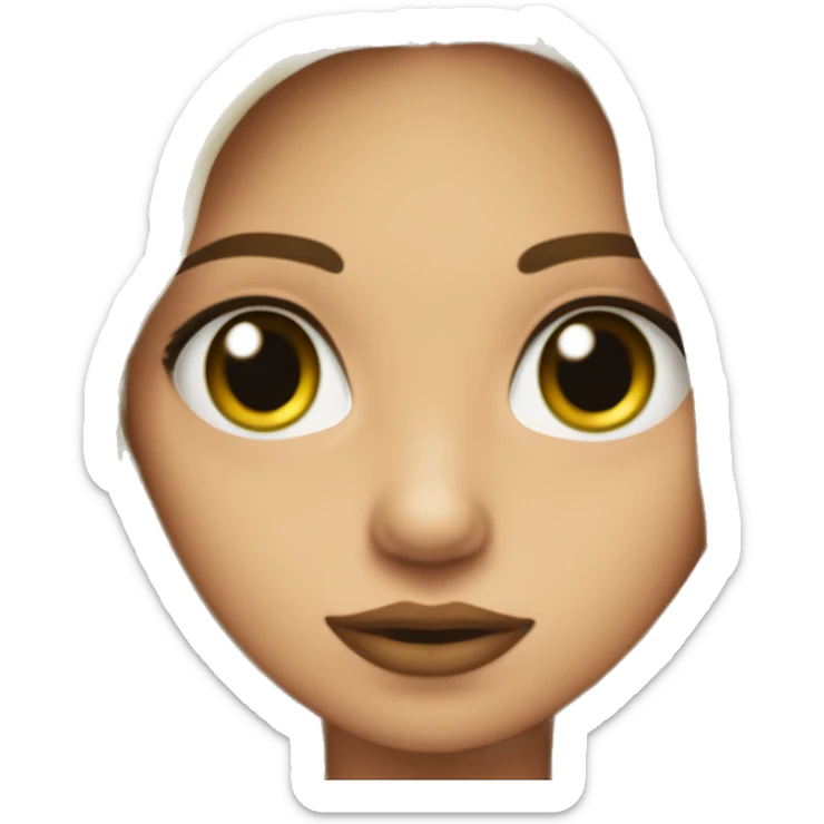 Chica de pelo rubio, ojos verdes y labios gruesos y piel clara  sticker