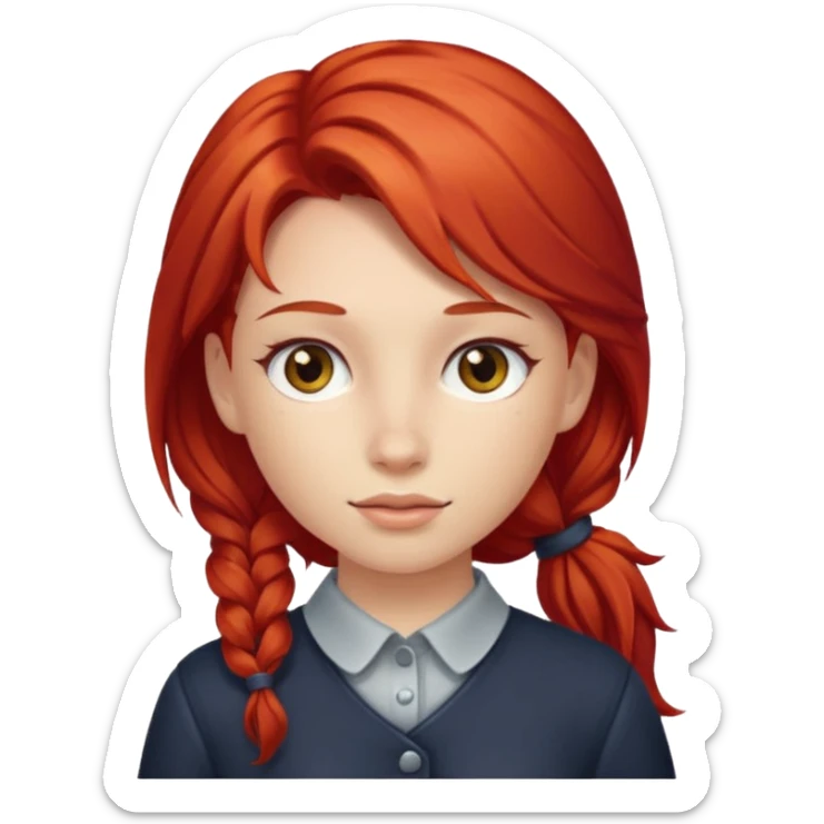 Girl with horse body and have red hair sticker