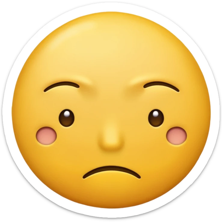 A sad yellow emoji facing the other way but they have a big butt sticker