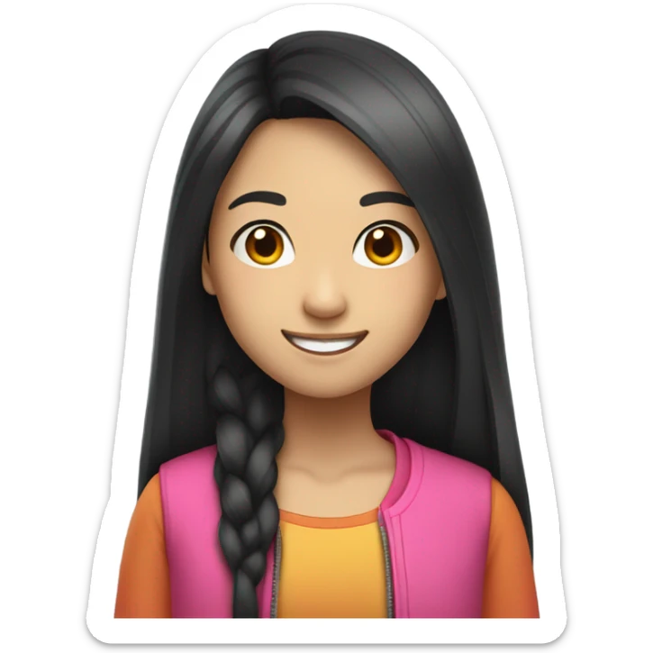 asian girl  sticker
