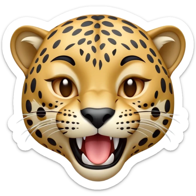 cinematic-cute-yawning-jaguar-portrait-emoji,-head-tilted-slightly-with-a-dramatic,-wide-open-yawn,-showcasing-a-lithe,-graceful-build-with-distinctive-rosette-patterns-and-sleepy,-half-closed-eyes,-simplified-yet-irresistibly-adorable sticker