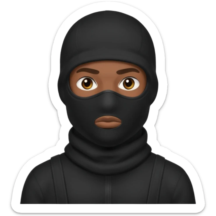 Peux tu me faire un gangster cagouler 🙏🏽  sticker