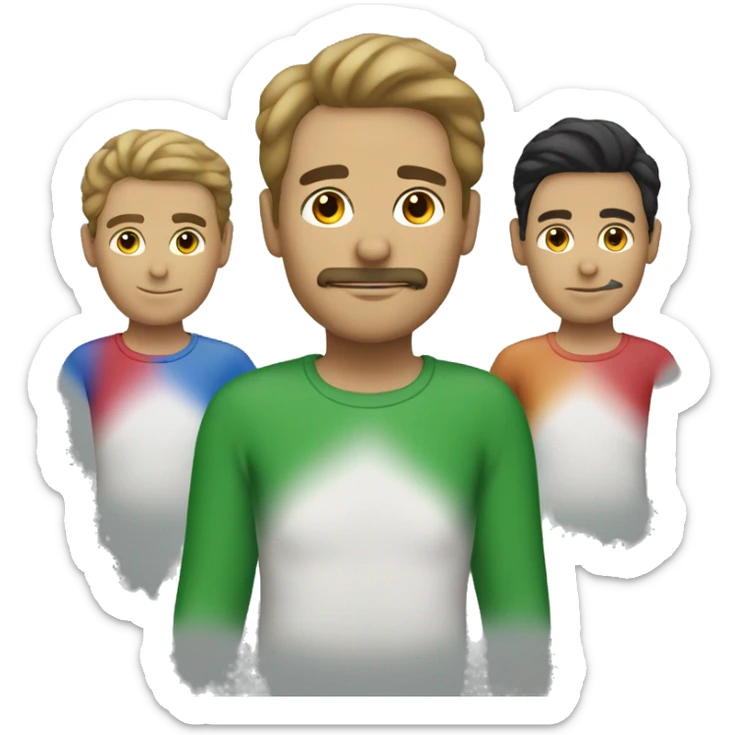 Gay male Italian/swedish/puerto rican throuple sticker