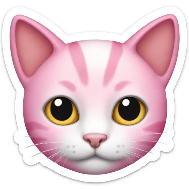 pink cat sticker