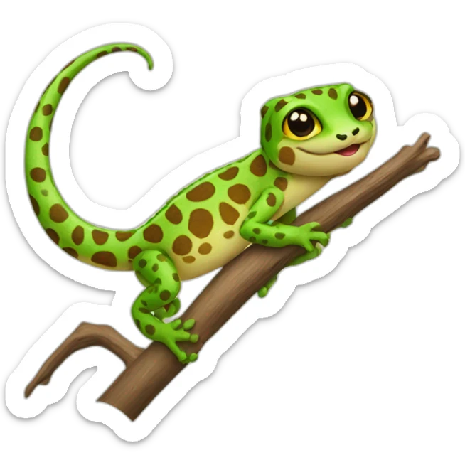gecko leopard sticker