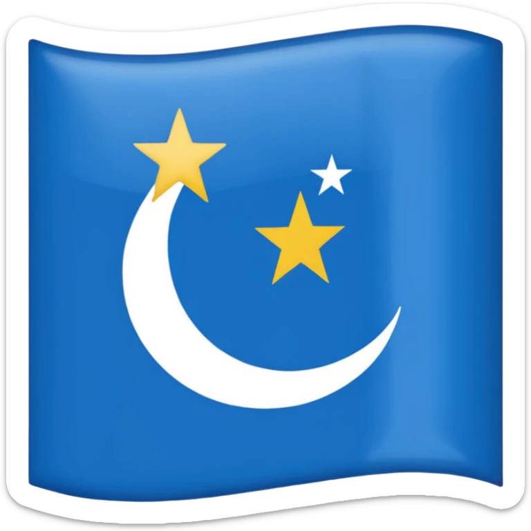 iPhone emoji flag of Uyghuristan (East Turkestan) sticker