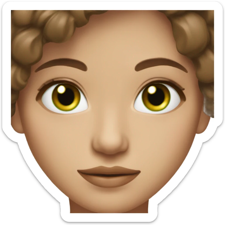 my beautiful, green eyed, russian friend, with beautiful brown hair, that look like a super model sticker