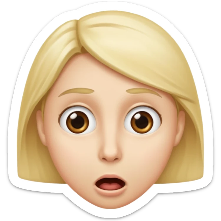 


Una cara en primer plano con expresión de asombro (ojos abiertos, mano en la boca) 


 sticker