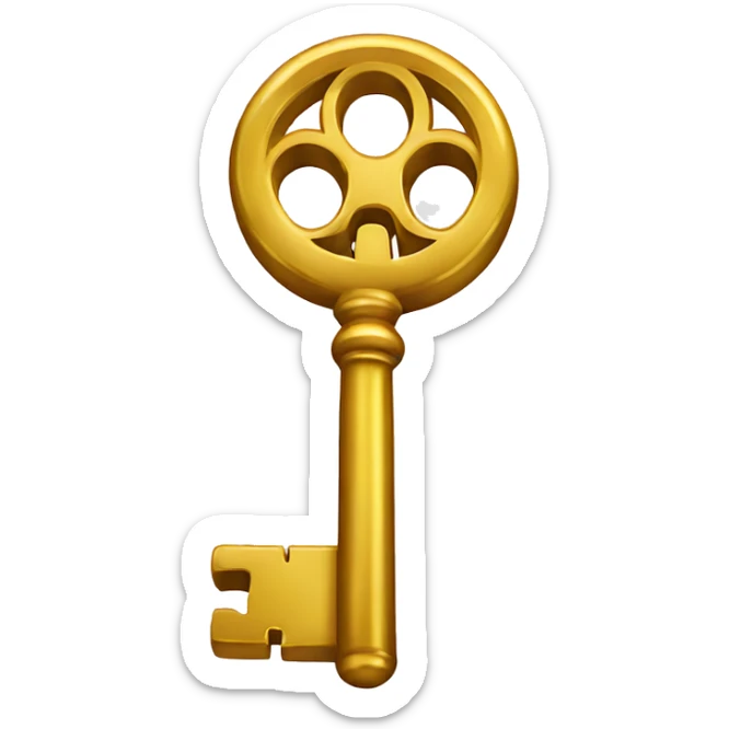 Golden key  sticker