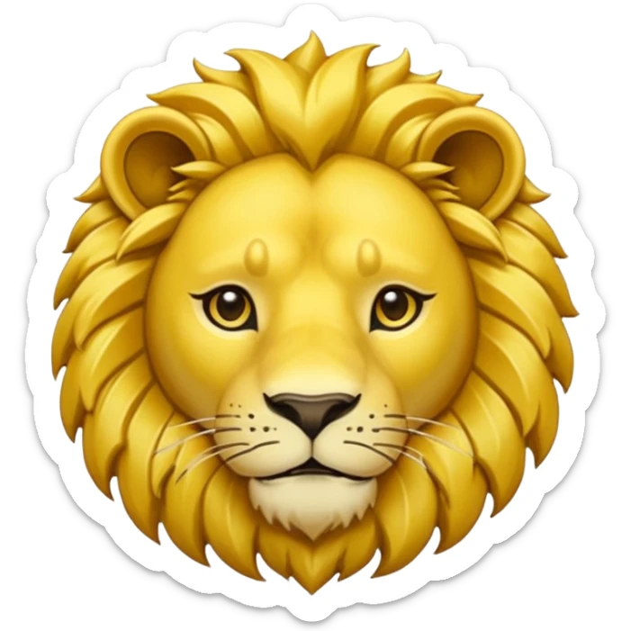 Fais une pièce d'or détailée avec l'inscription F, Fcoins. et un lion dessiné vue de côté en 2D sticker