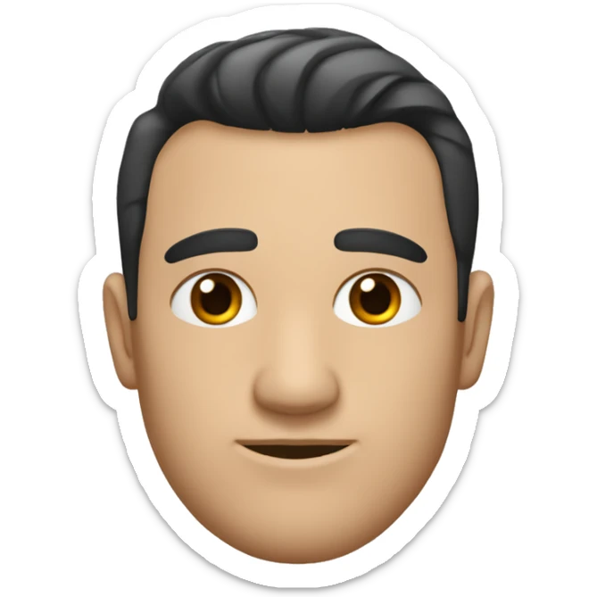 Hombre con cejas gruesas y arete negro en la oreja izquierda sticker