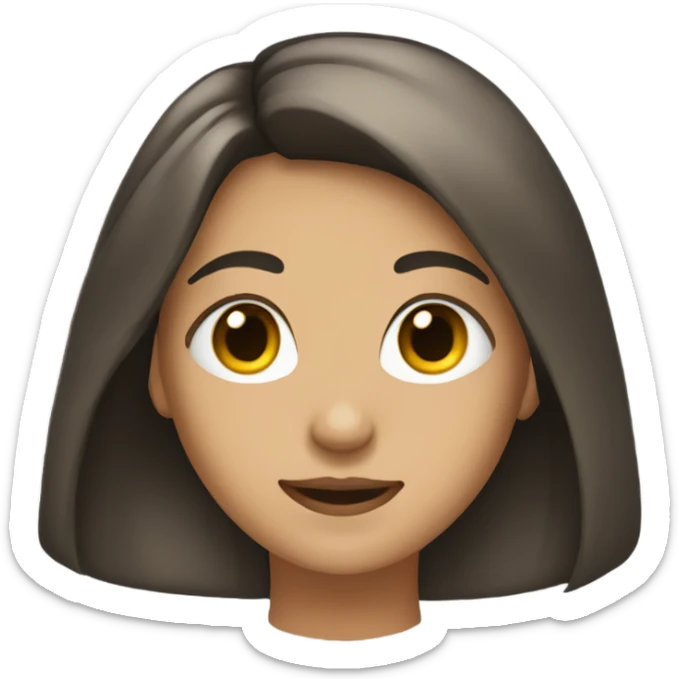 teen girl with mideum length hair sticker