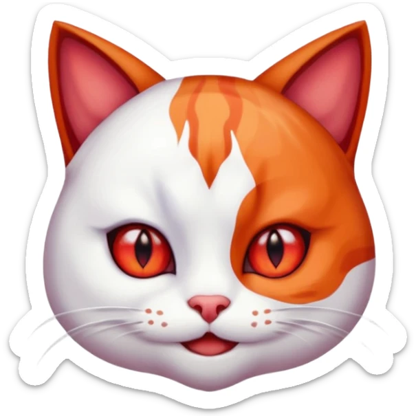 cat red eyes on her chest is the cutest person monster red and white in my opinion and she has a lot to do  sticker