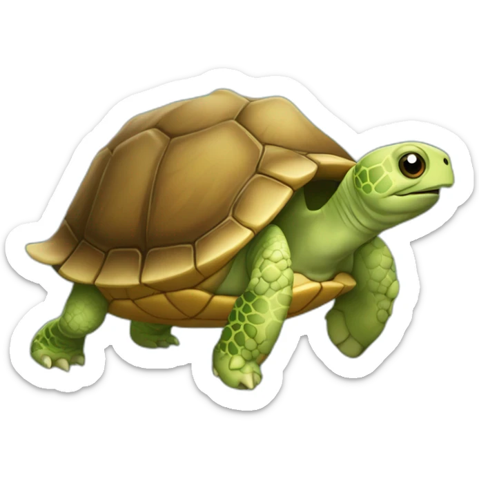 Tortue sur un gland sticker