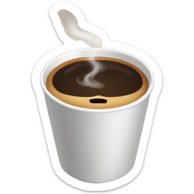 Coffee cup sticker