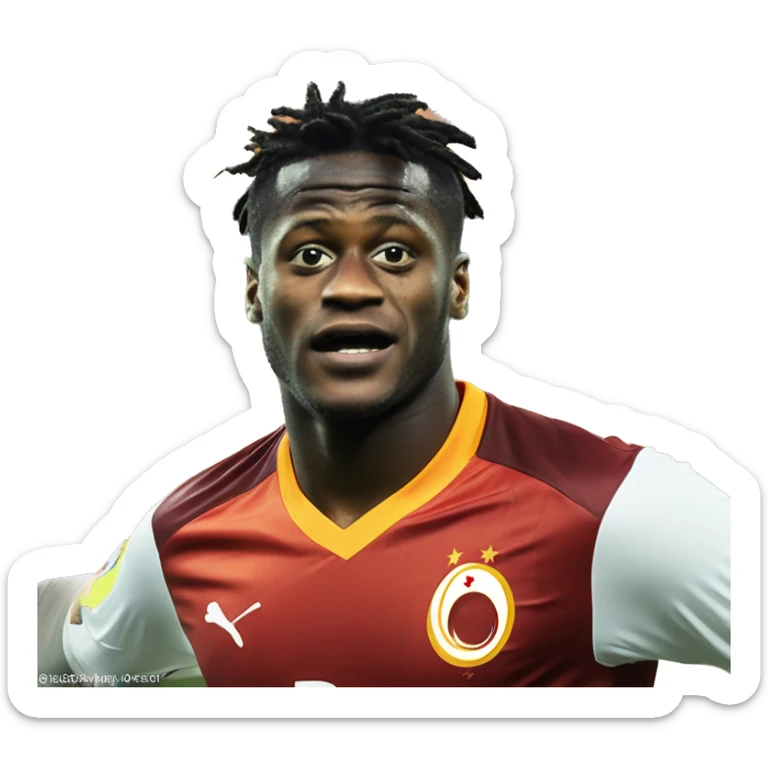 the player of the football team Galatasaray Mishi Batshuayi says Akif to go to work sticker