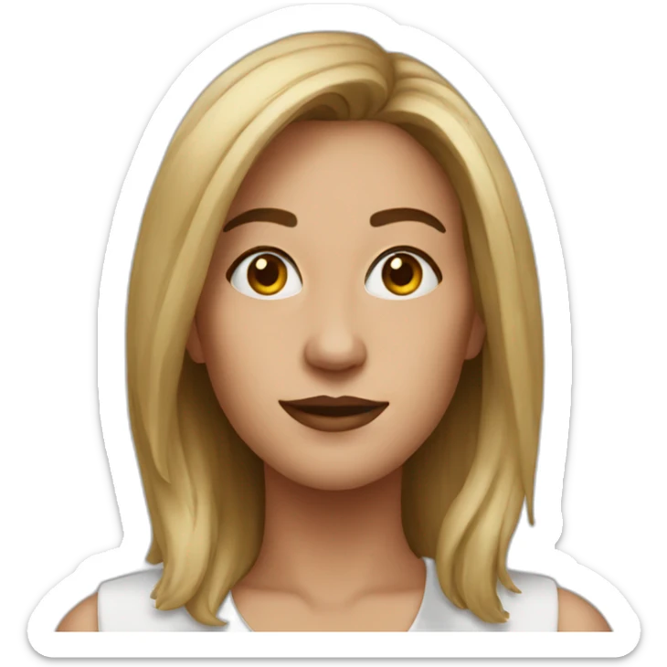 realistic portrait of a woman sticker