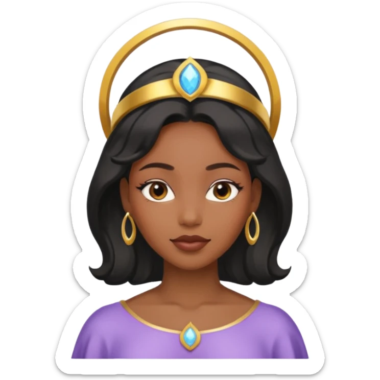 woman of God (black girl, super feminine and pretty) sticker