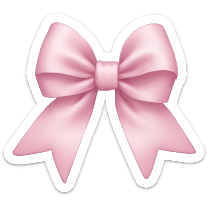 Light pink bow sticker