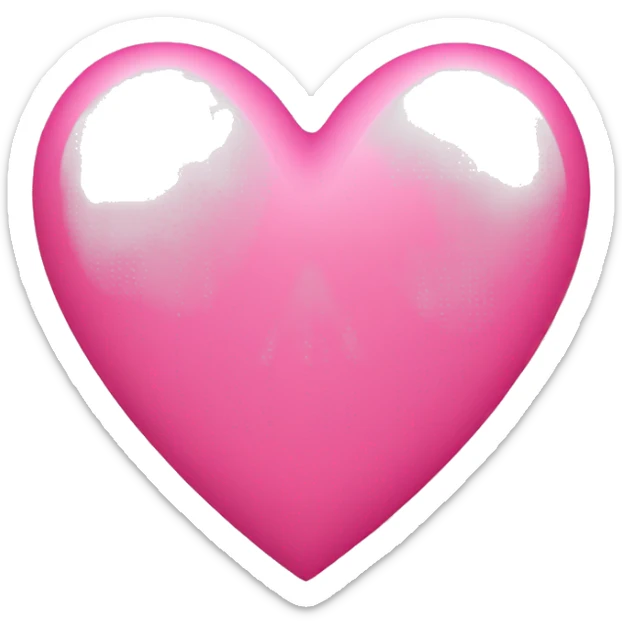 Pink heart sticker