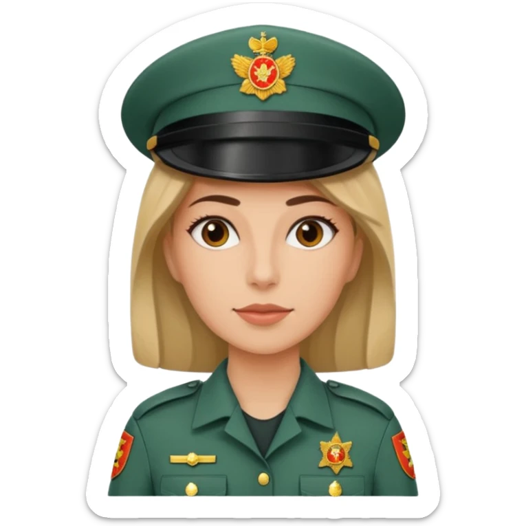 Crea un avatar de una guardia civil de españa mujer  y del area de seguridad vial/trafico sticker